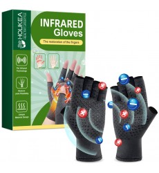 Компрессионные перчатки с инфракрасным порошком для облегчения боли в суставах. 1 пара.